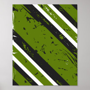 Poster Grunge Diagonal Stripes Abstract Design