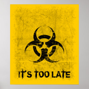 Póster Grunge do Biohazard customizável