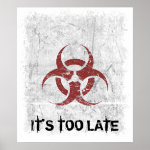 Poster Grunge do Biohazard customizável