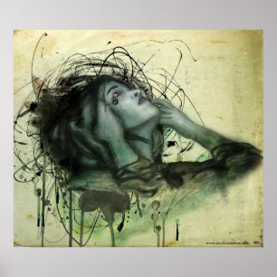 Poster Grunge Hood Portrait