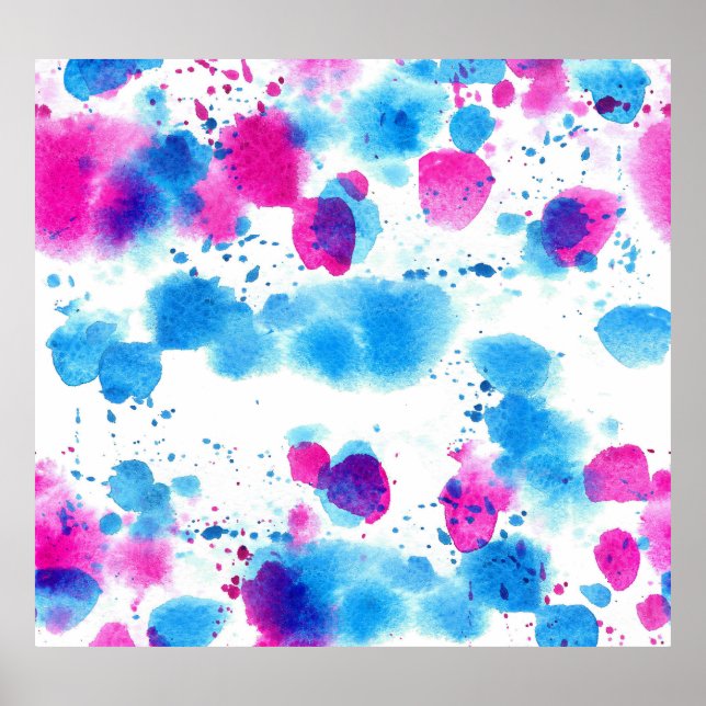 Poster Grunge Mantém Textura De Aquarela (Frente)