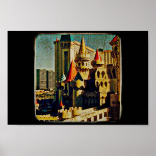 Póster Grunge Medieval Castle