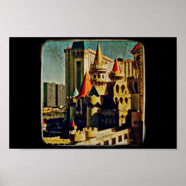 Póster Grunge Medieval Castle (Frente)