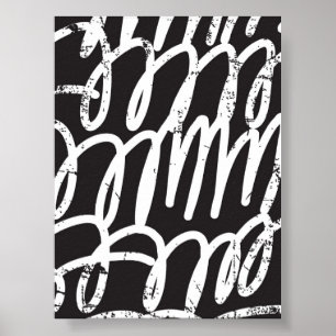 Poster Grunge Street Grafite Scribble - Urban Abstrato W