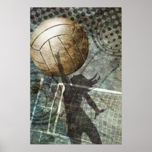Poster Grunge Voleibol