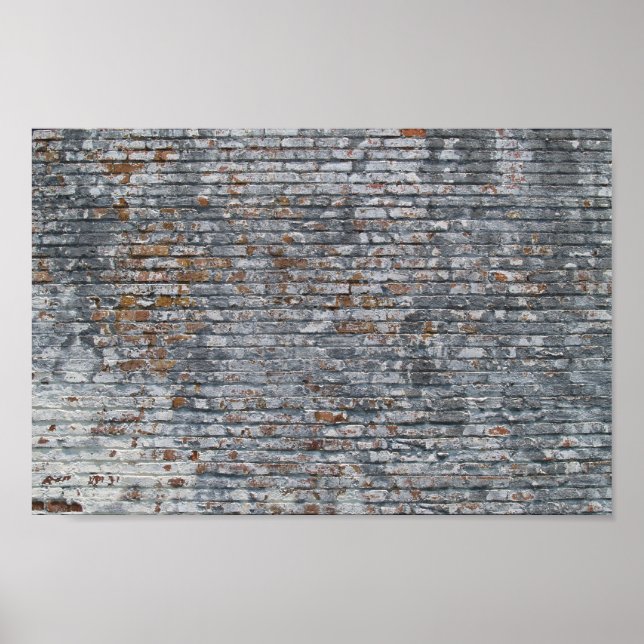 Poster Grunge White Brick Wall Canvas (Frente)