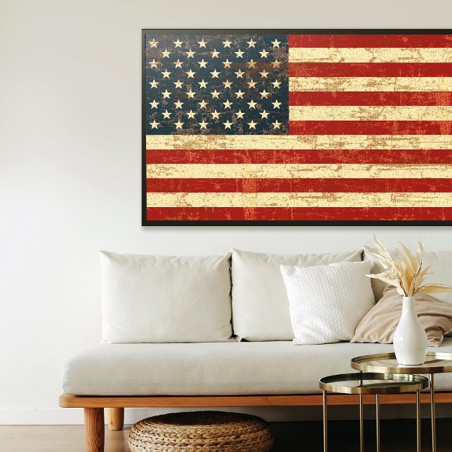 Póster Grungy American FLag (Criador carregado)