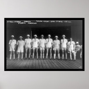 Póster Grupo 1915 do enfileiramento do time do colégio d