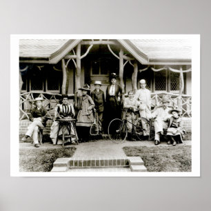 Poster Grupo da família, c.1900 (foto de b/w)