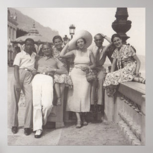 Póster Grupo de amigos em Cannes, 1930