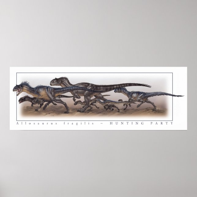 Poster Grupo de Caça do Allosaurus (Frente)