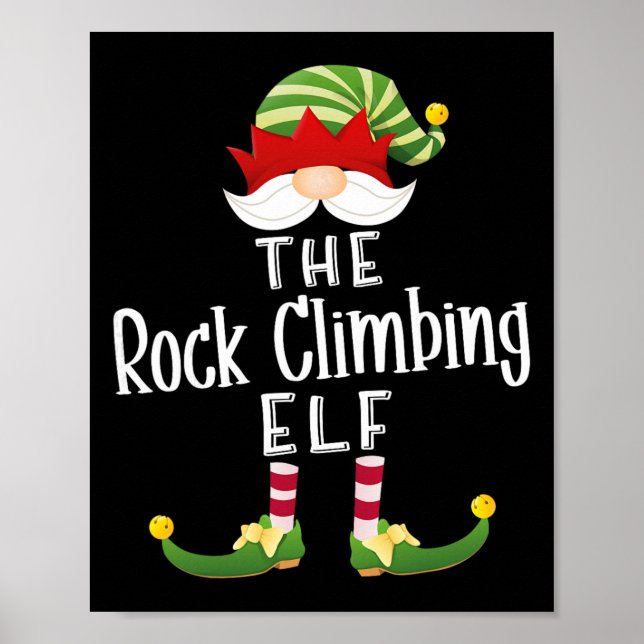 Poster Grupo de Elfo de Escalada em Rocha Natal Piadas de (Frente)
