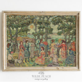 Poster Grupo de mulheres no parque Vintage Painting