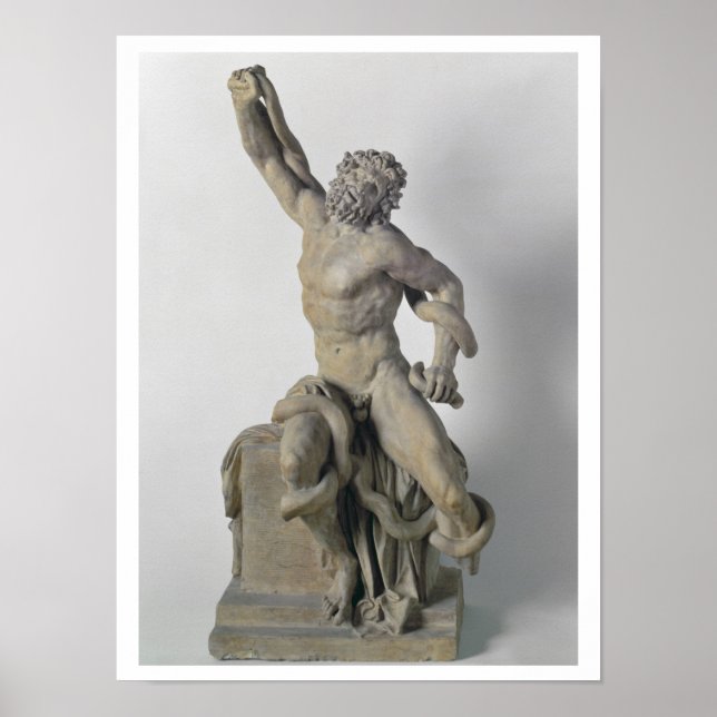Póster Grupo Laocoon sem os filhos, século XVII (marte) (Frente)