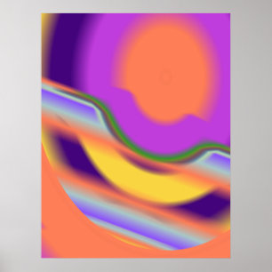 Poster Grupo retro líquido D do metal derretido (018)