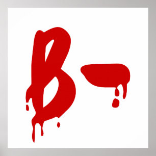 Póster Grupo sanguíneo B - Hospital #Horror Negativo