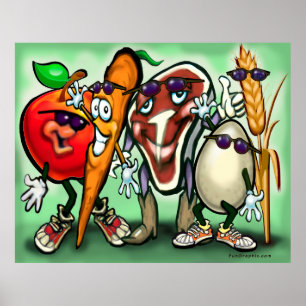 Póster Grupos de comidas