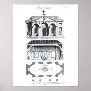 Poster Gruta moderna, 'da arquitetura grotesco ou do RUR