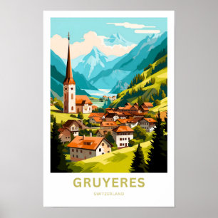 Poster Gruyeres Suiça Viagem