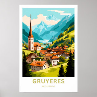 Poster Gruyeres Suiça Viagem
