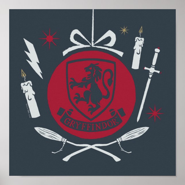 Poster GRYFFINDOR™ Enfeite de Natal Gráfico (Frente)