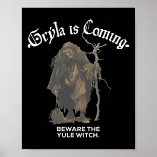 Poster Gryla Está Prestes A Saber A Bruxa Yule Islandesa 