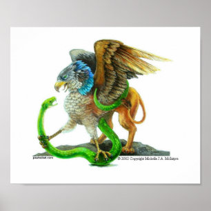 Póster Gryphon e o cobra