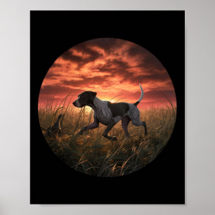 Poster Gsp Hunter German Shorthired Pointer Gsp Hunting