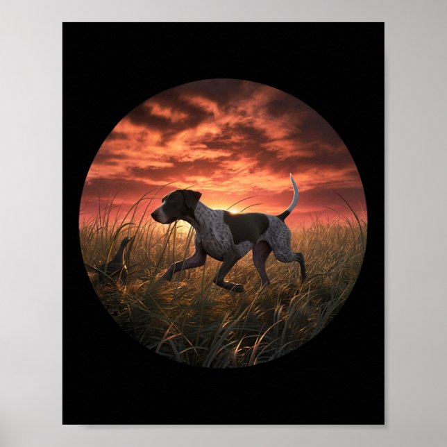 Poster Gsp Hunter German Shorthired Pointer Gsp Hunting (Frente)