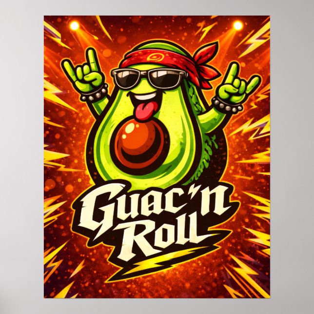 Poster Guac 'n Roll - Guac Pack - Amantes de Comida (Frente)