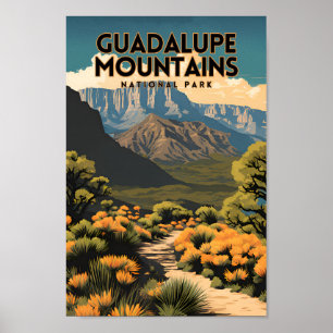 Poster Guadalupe Montanhas do Parque Nacional Viagem