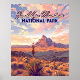 Poster Guadalupe Montanhas Parque Nacional El Capitan Tex