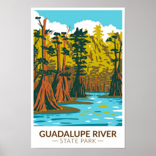 Poster Guadalupe River Park Texas Vintage