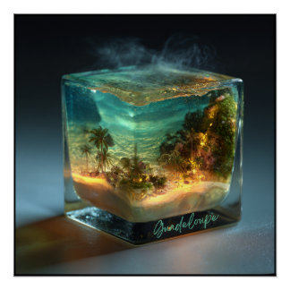 Póster Guadeloupe Éternelle: Paradis Tropical Encapsulé