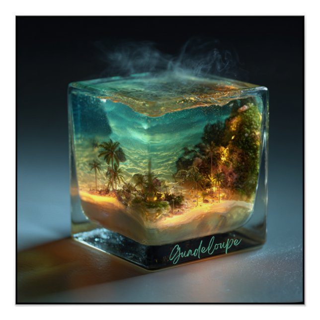 Póster Guadeloupe Éternelle: Paradis Tropical Encapsulé (Frente)