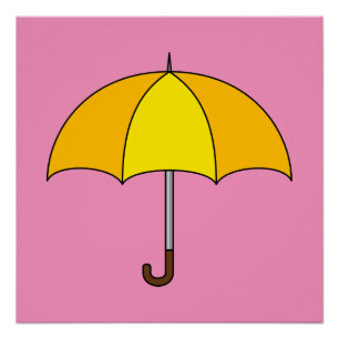 Póster Guarda-chuva Amarelo