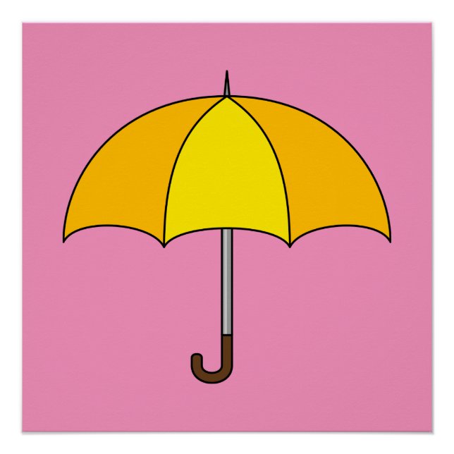 Póster Guarda-chuva Amarelo (Frente)