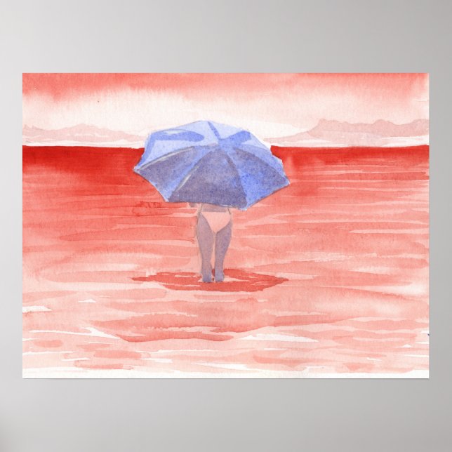 Póster Guarda-chuva do Mar Vermelho (Frente)
