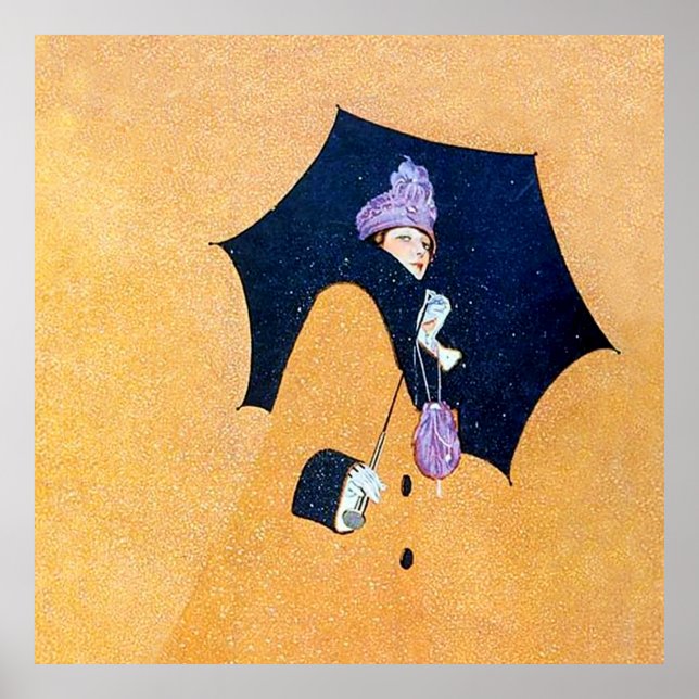 Poster Guarda-chuva e Neve por C Coles Phillips (Frente)