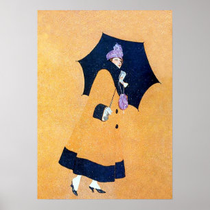 Poster Guarda-chuva e Neve por C Coles Phillips
