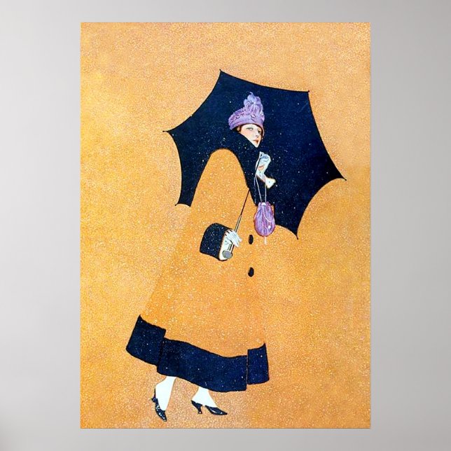 Poster Guarda-chuva e Neve por C Coles Phillips (Frente)