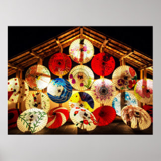 Póster guarda-chuva japonês