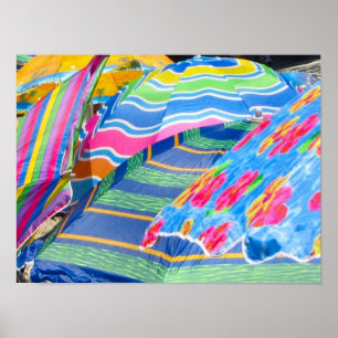 Póster guarda-chuvas de praia