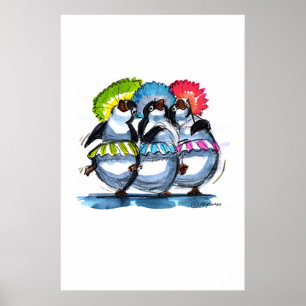 Póster guarda-chuvas do pinguim