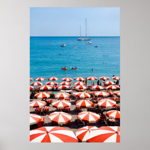 Póster Guarda-chuvas na costa de Amalfitan