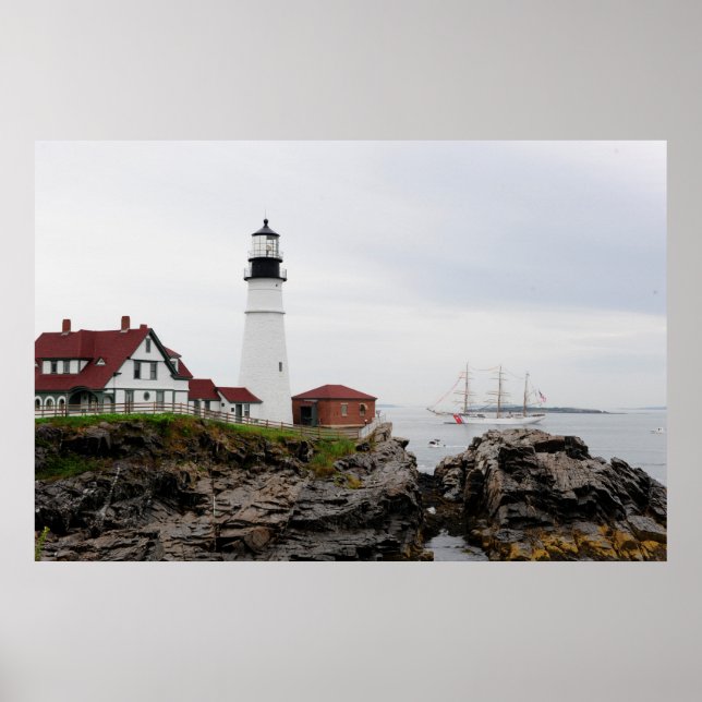 Poster Guarda costeira - Eagle e Portland Head Light (Frente)
