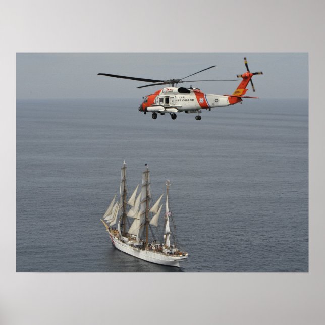 Póster Guarda costeira MH-60T Jayhawk & Cutter Eagle (Frente)