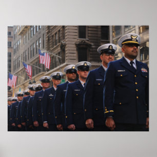 Poster Guarda costeira no desfile dos veteranos