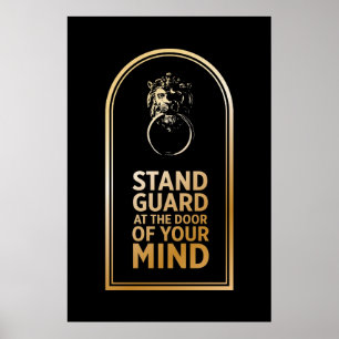 Poster Guarda Na Porta Da Sua Mente - Citação