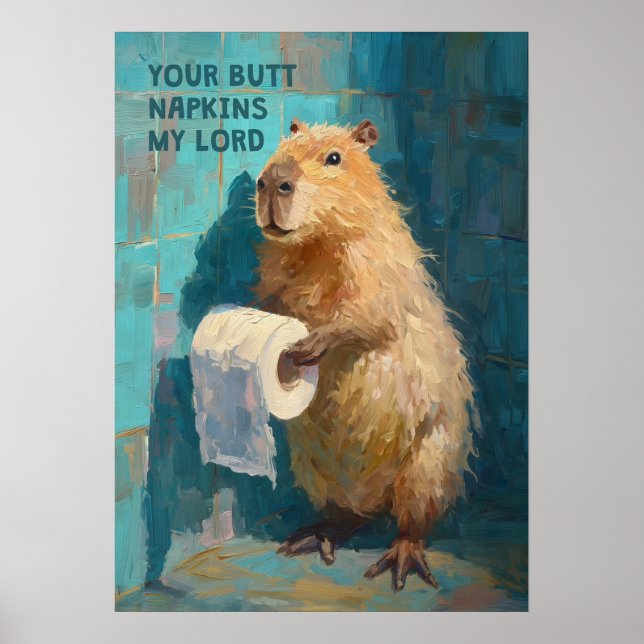 Poster Guardanapos para o Seu Traseiro de Capivara (Frente)